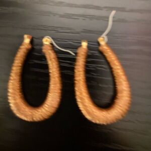 Elegant Brown Hoop Earrings
